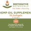 Hemp Oil Supplement Softgels - 15mg/gel - Restorative Botanicals