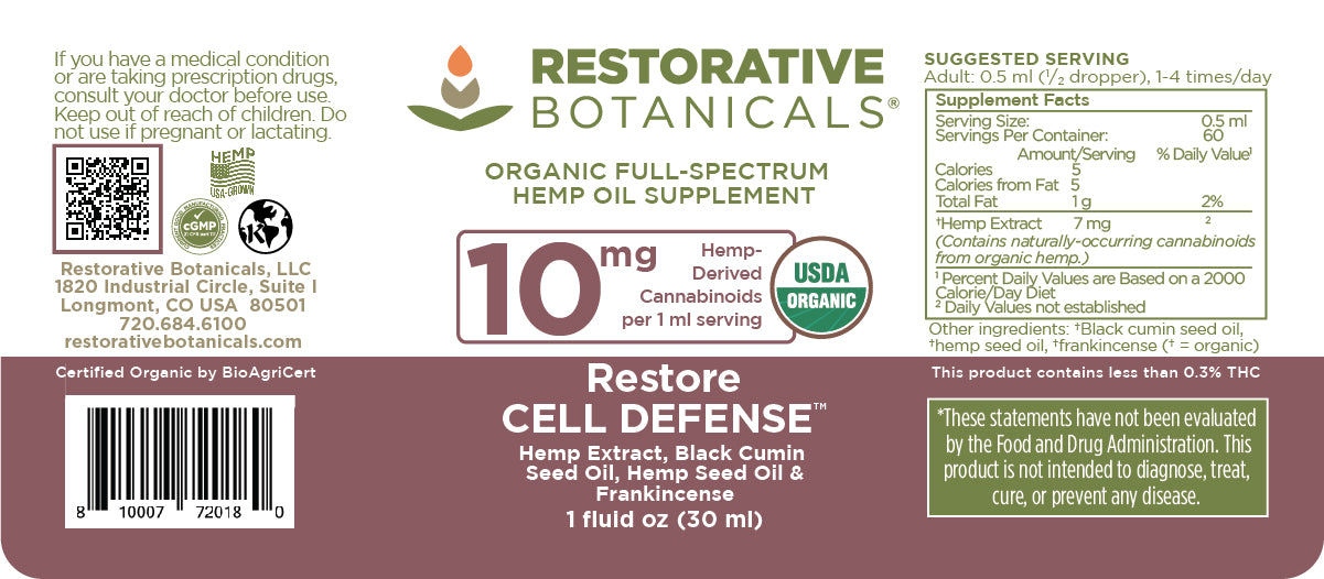 Restore CELL DEFENSE™ CBD Hemp Supplement