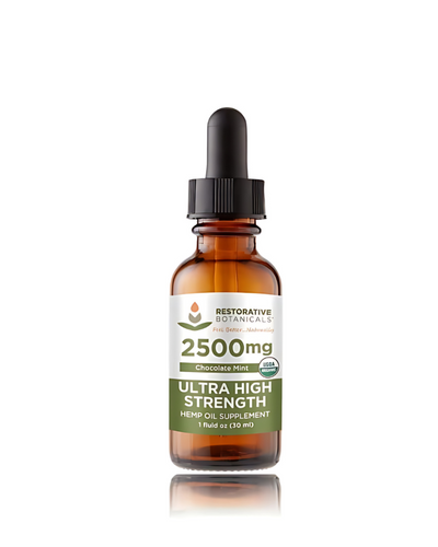 Ultra High Strength 2500mg  Broad Spectrum Hemp Extract - Chocolate Mint Flavor