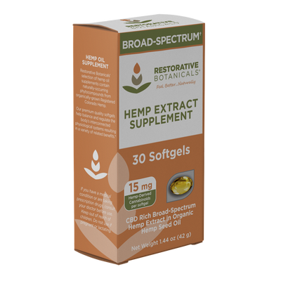 Broad-Spectrum Hemp Oil Supplement Softgels