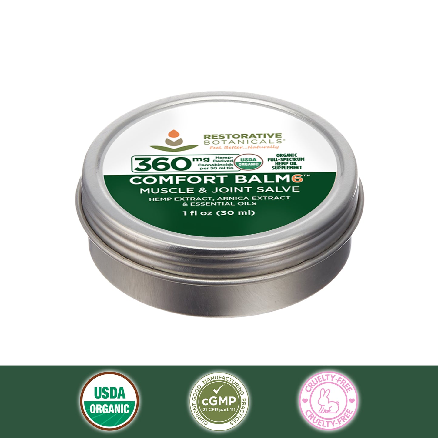 COMFORT BALM6™ Extra Strength Hemp Extract Muscle & Joint Salve