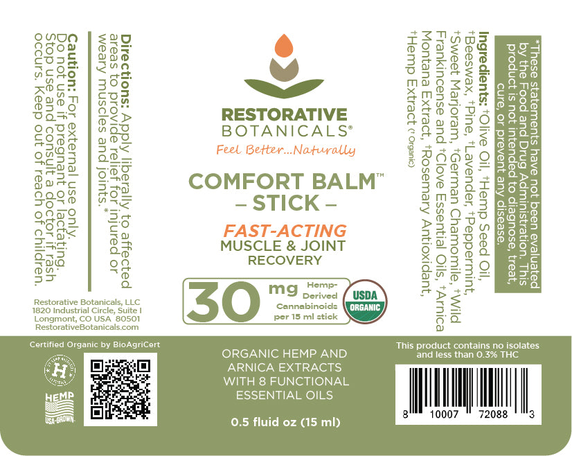 COMFORT BALM™  Stick Hemp Extract Muscle & Joint Salve