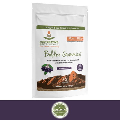 Bolder Elderberry Gummies™ w/ Zinc Hemp Extract Supplement 30ct (10 mg/piece)