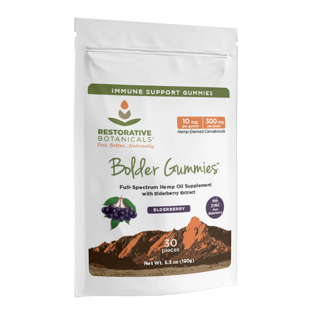 Bolder Elderberry Gummies™ w/ Zinc Hemp Extract Supplement 30ct (10 mg/piece)