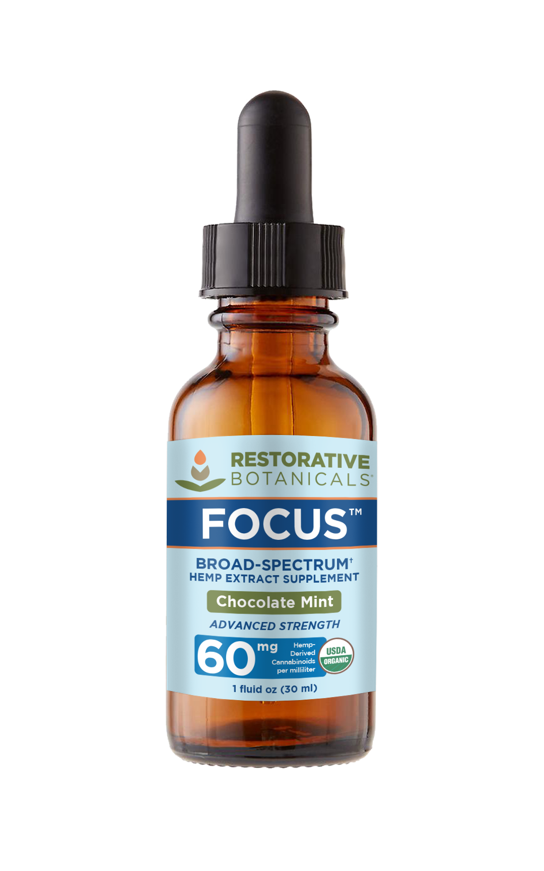 FOCUS™ Broad Spectrum CBD Hemp Oil Supplement - THC-Free