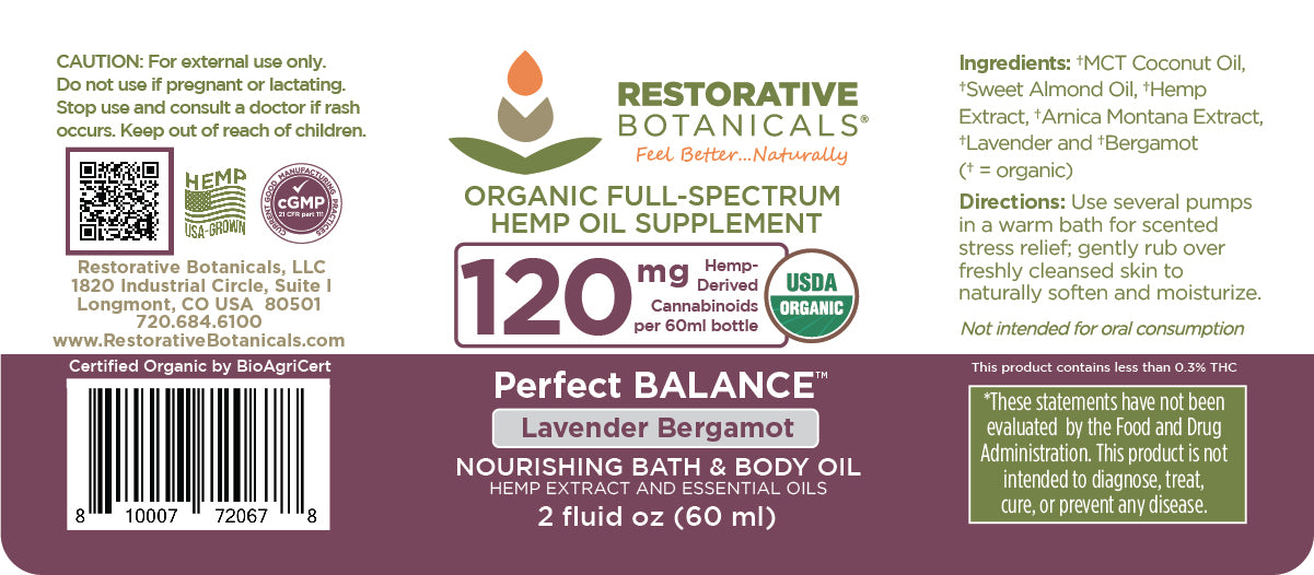 Perfect Balance™ Nourishing Hemp Bath & Body Oil