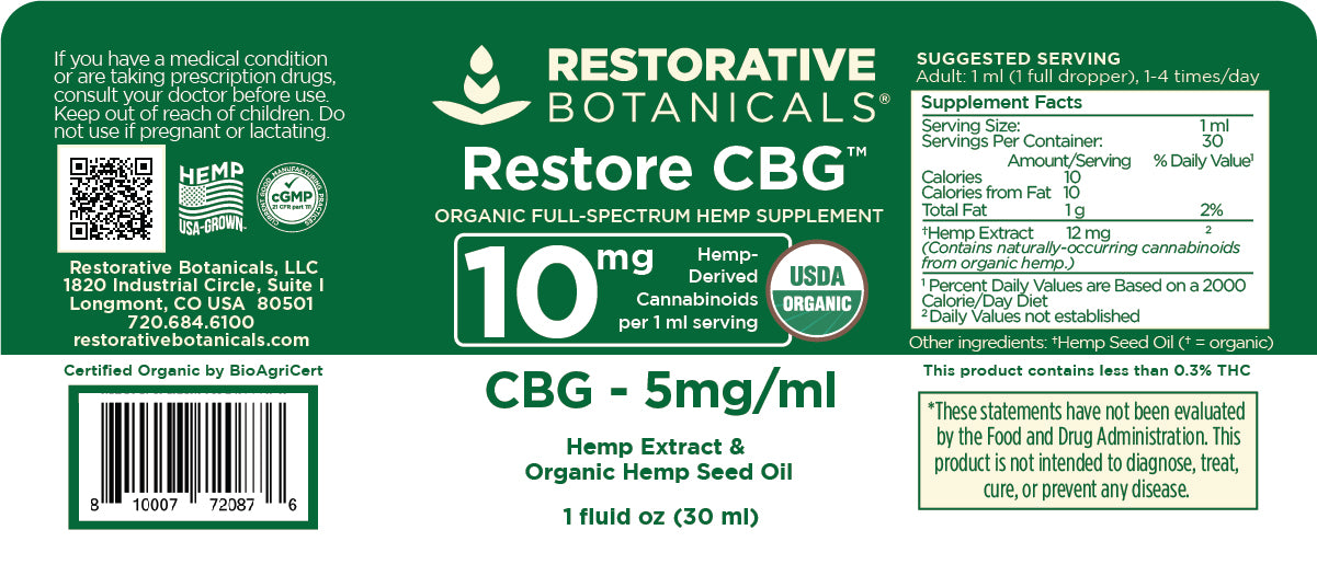 Restore CBG™ Hemp Supplement