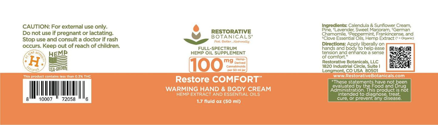 Restore Comfort™ Hand & Body Cream - Restorative Botanicals