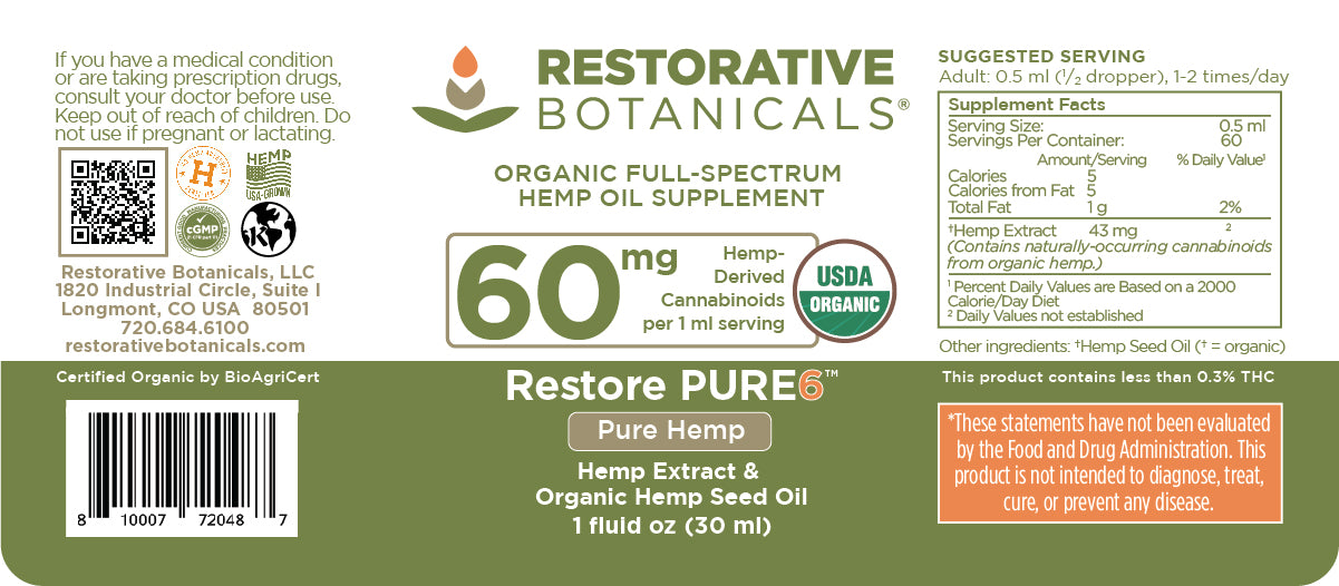 Restore PURE6™ CBD Hemp Supplement
